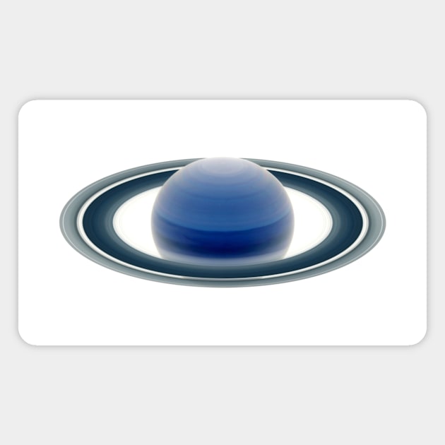 Blue Saturn Magnet by kipstewart